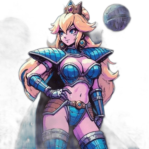 crown, dress, robot, weapon transparent PNG cut-out