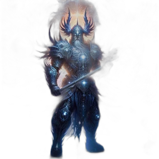 creature, mask, dragon, staff transparent PNG cut-out