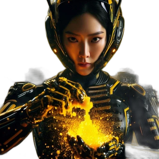 robot, concept art, photorealistic, comic book art transparent PNG cut-out