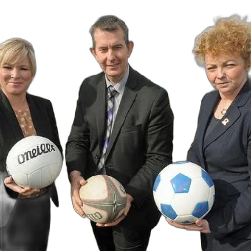 three, individuals, hold, soccer transparent PNG cut-out