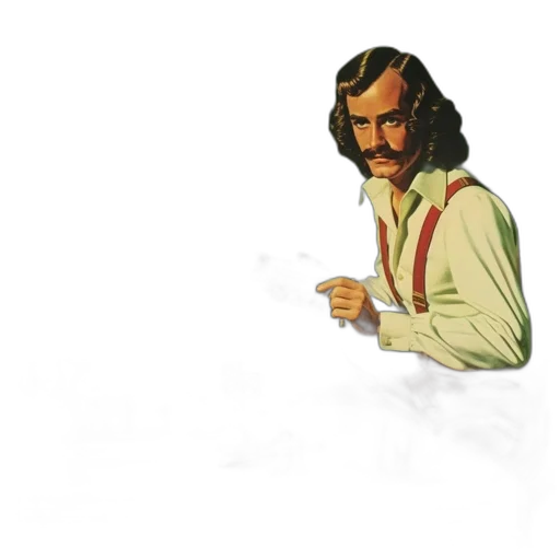 staff, jacket, face, sword transparent PNG cut-out