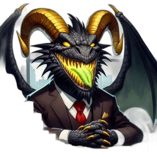 dragon, creature, mask, staff transparent PNG cut-out