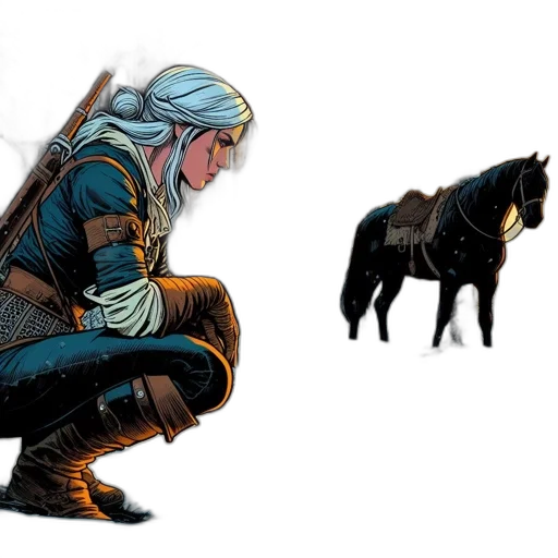 concept art, comic book art, fantasy art, pixel art transparent PNG cut-out