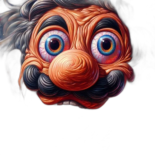 mask, face, creature, hair transparent PNG cut-out