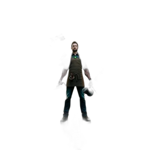 staff, jacket, robot, creature transparent PNG cut-out