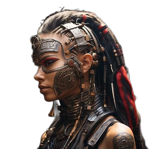 robot, face, mask, jewelry transparent PNG cut-out