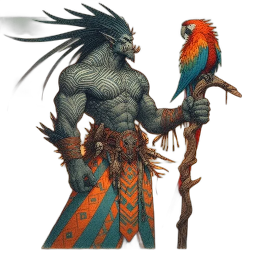 dragon, staff, creature, concept art transparent PNG cut-out