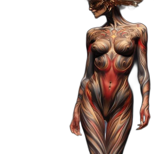 dress, creature, mask, concept art transparent PNG cut-out