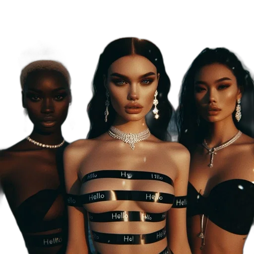 jewelry, cyberpunk, concept art, 3d render transparent PNG cut-out