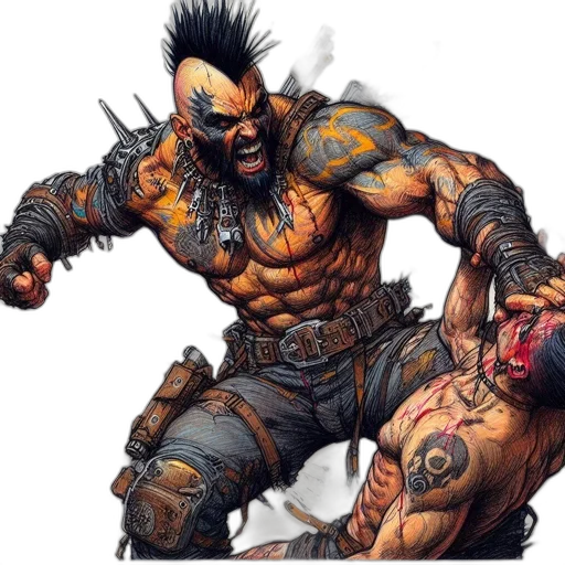 comic book art, concept art, fantasy art, photorealistic transparent PNG cut-out