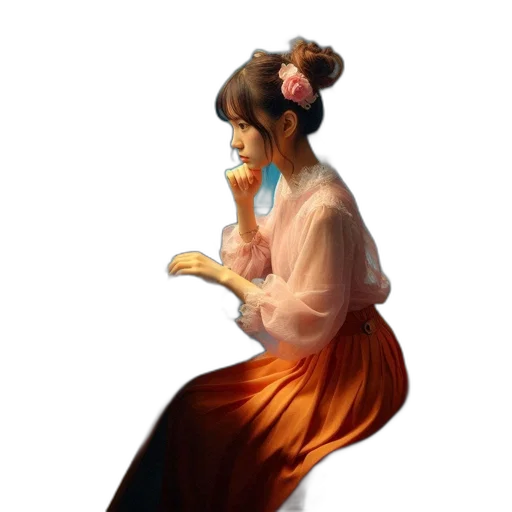 staff, dress, jewelry, mask transparent PNG cut-out