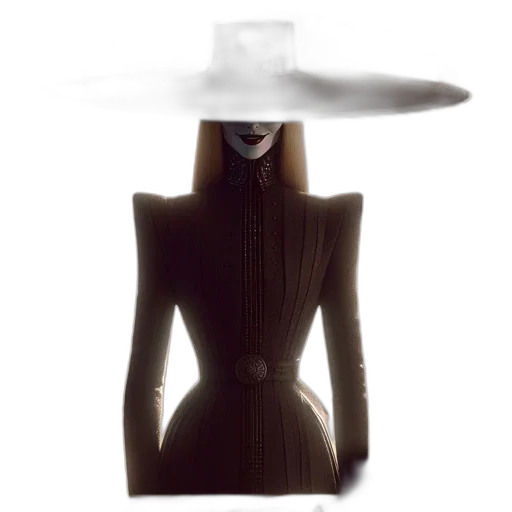 hat, dress, hair, creature transparent PNG cut-out