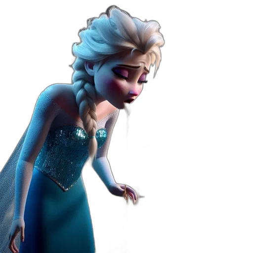 dress, crown, concept art, 3d render transparent PNG cut-out