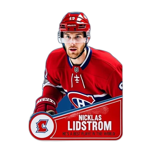 hockey, card, featuring, player transparent PNG cut-out