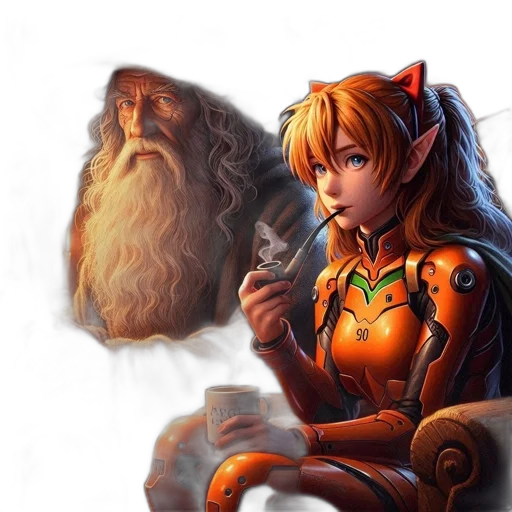 fantasy art, concept art, anime, pixel art transparent PNG cut-out