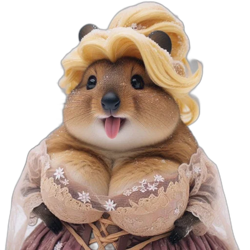 dress, animal, hat, face transparent PNG cut-out