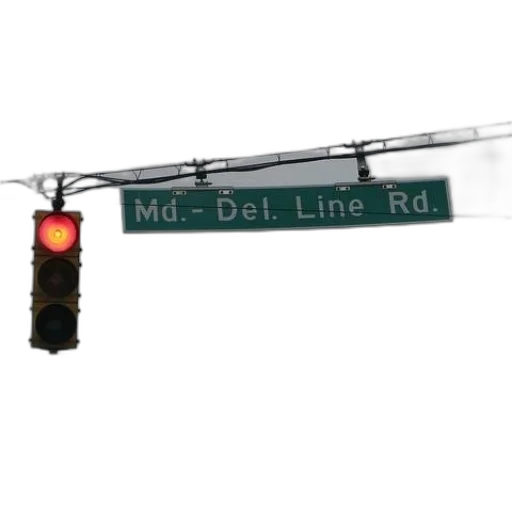 3d render, city street, neon lights, red transparent PNG cut-out