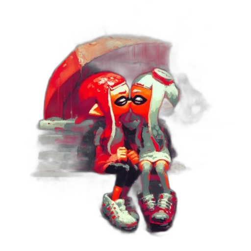 robot, mask, weapon, jacket transparent PNG cut-out