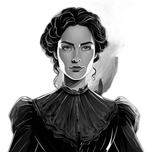 face, crown, dress, staff transparent PNG cut-out