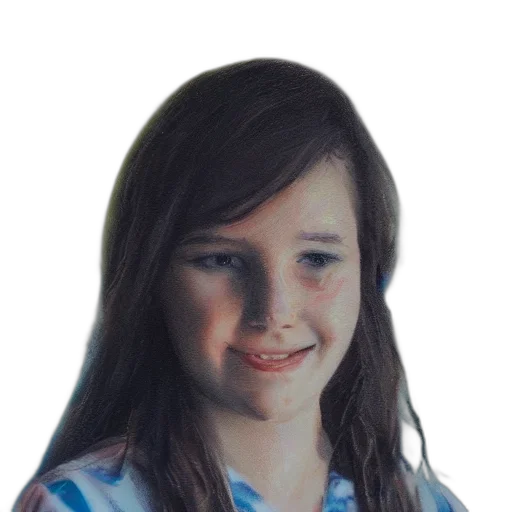 face, hair, dress, staff transparent PNG cut-out