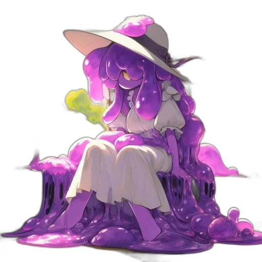 hat, staff, dress, creature transparent PNG cut-out