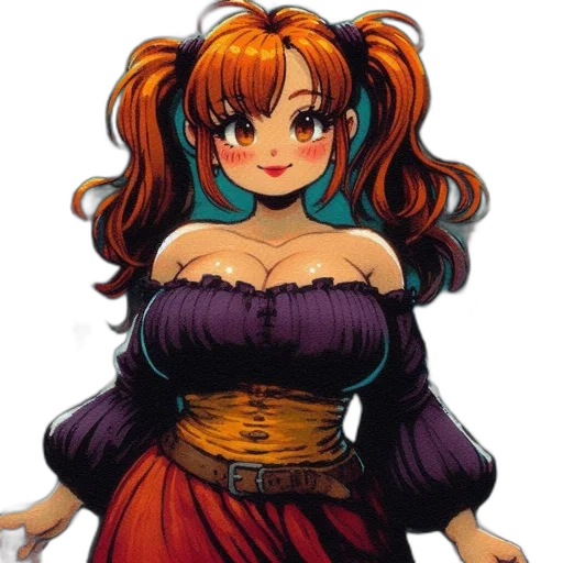 dress, anime, pixel art, fantasy art transparent PNG cut-out