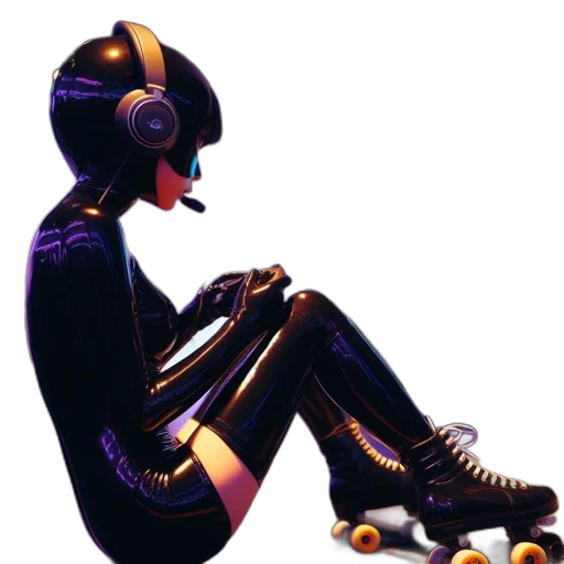 robot, cyberpunk, concept art, 3d render transparent PNG cut-out