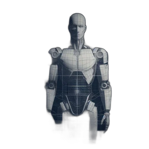 robot, jacket, creature, face transparent PNG cut-out