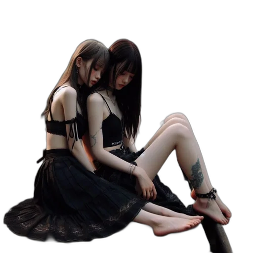 dress, shoes, jewelry, staff transparent PNG cut-out