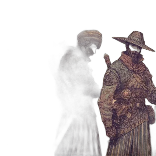 sword, hat, staff, weapon transparent PNG cut-out