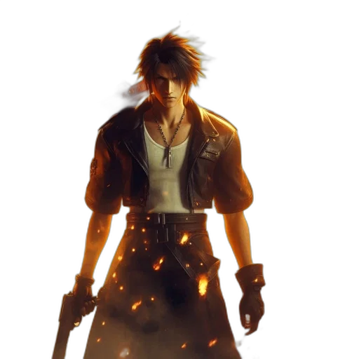 sword, weapon, jacket, concept art transparent PNG cut-out