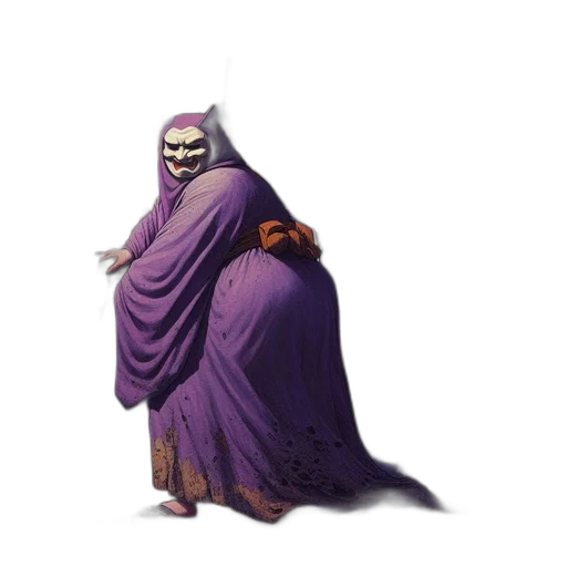 creature, mask, staff, dress transparent PNG cut-out