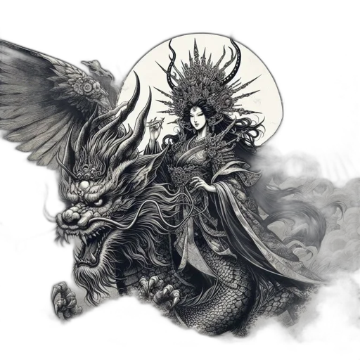 dragon, creature, mask, fantasy art transparent PNG cut-out