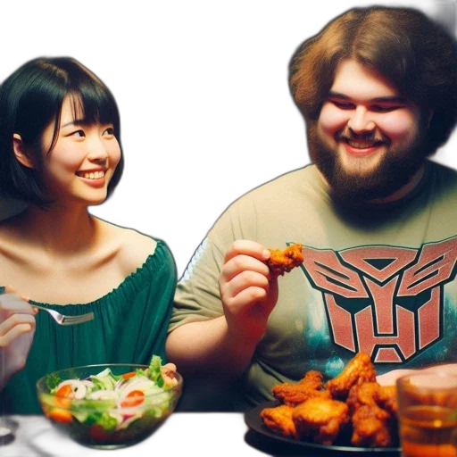 food, creature, robot, photorealistic transparent PNG cut-out