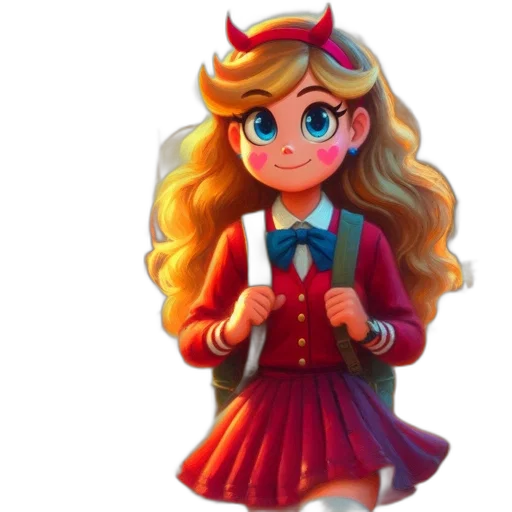 dress, staff, crown, 3d render transparent PNG cut-out