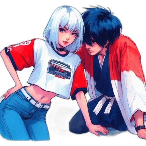 jacket, robot, anime, comic book art transparent PNG cut-out