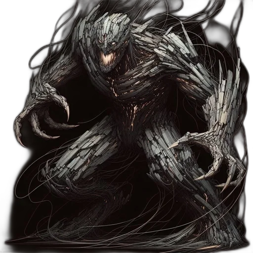 creature, hair, dragon, mask transparent PNG cut-out