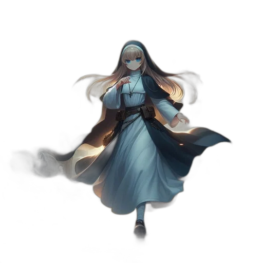 dress, staff, sword, concept art transparent PNG cut-out