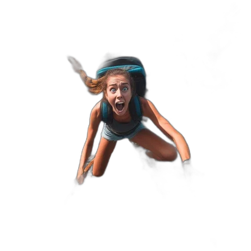 creature, hair, staff, face transparent PNG cut-out