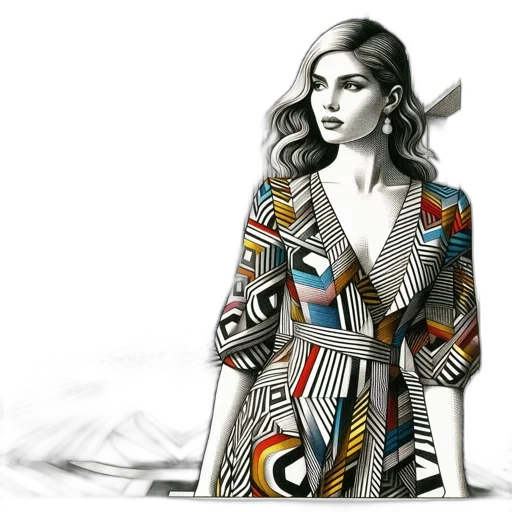 dress, jacket, jewelry, face transparent PNG cut-out