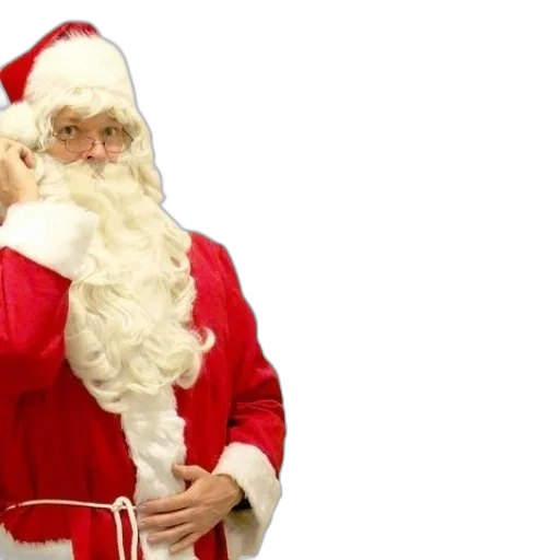 person, dressed, santa, claus transparent PNG cut-out