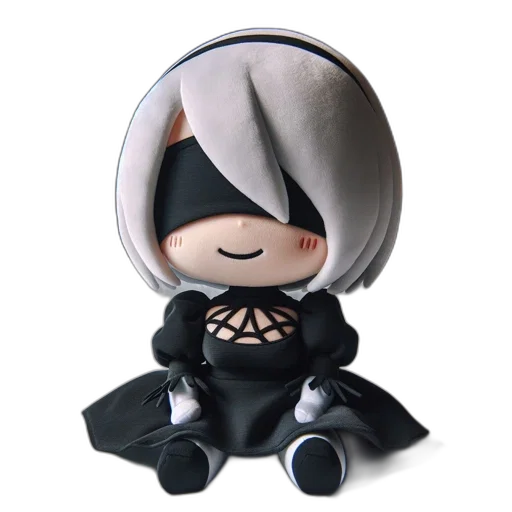 concept art, 3d render, white-haired, blindfolded transparent PNG cut-out
