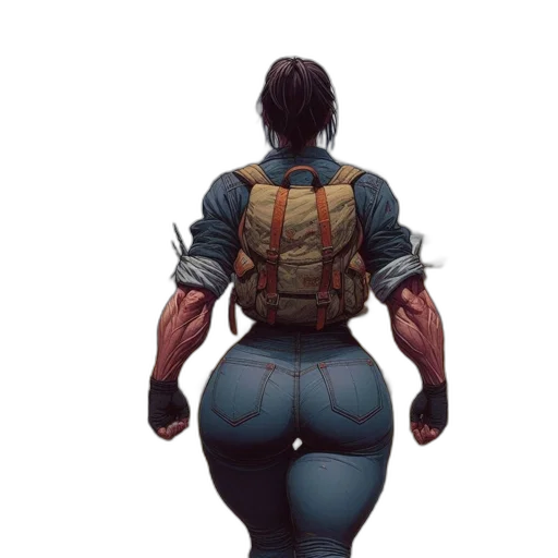 jacket, weapon, robot, staff transparent PNG cut-out