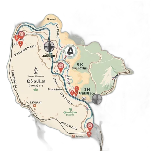 map, rocky, mountain, race transparent PNG cut-out