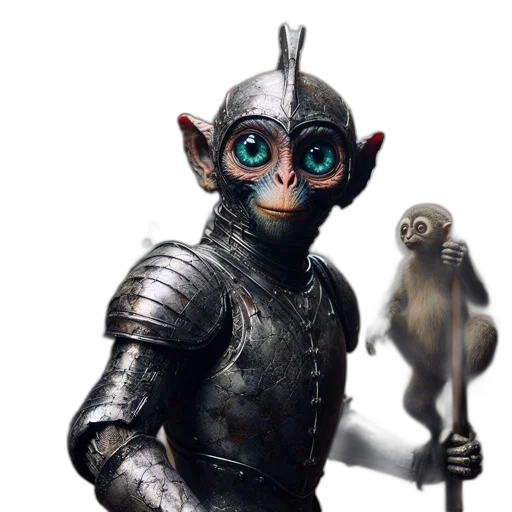 mask, staff, creature, robot transparent PNG cut-out