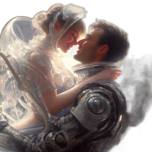 robot, concept art, fantasy art, photorealistic transparent PNG cut-out