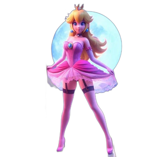 dress, 3d render, concept art, vaporwave transparent PNG cut-out