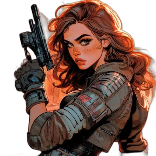 weapon, jacket, comic book art, concept art transparent PNG cut-out