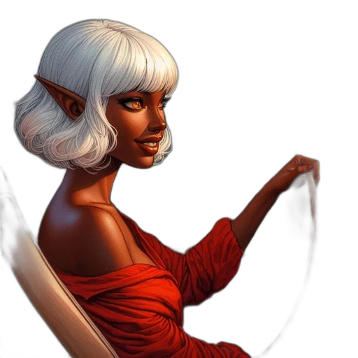 hair, staff, face, concept art transparent PNG cut-out