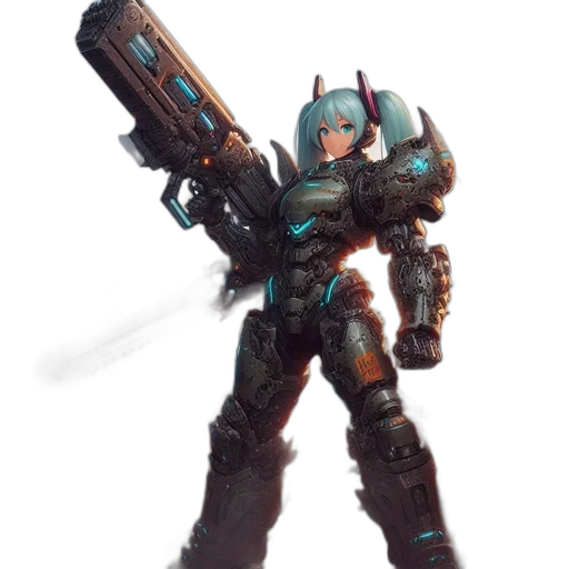 robot, weapon, staff, concept art transparent PNG cut-out